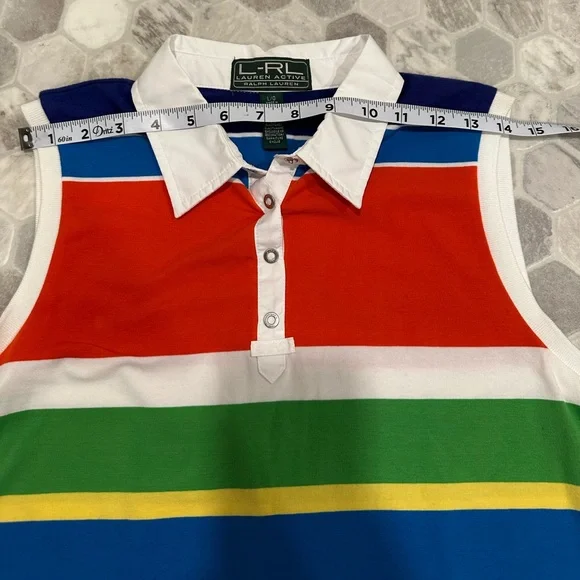 Women’s vintage LRL Lauren Active Ralph Lauren striped tank - Picture 8 of 8